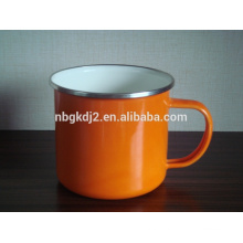 enamel camping mug carbon steel with enamel coating